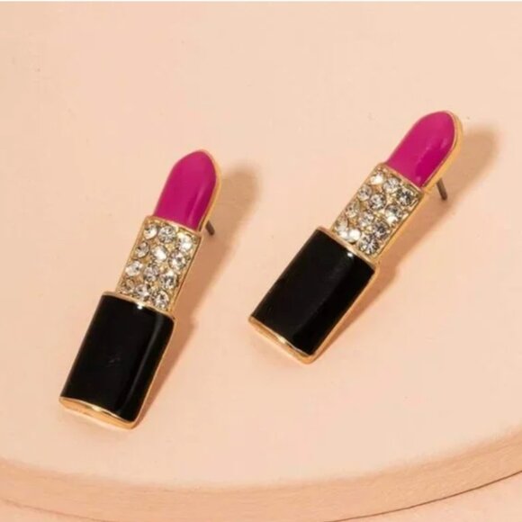 ⭐️❤️ FREE Lipstick Makeup Classy Boho Peasant Hipster Hippie Pop Deco Earrings - Picture 8 of 9